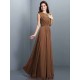 Charming High Neck Pleats Sleeveless Long Chiffon Bridesmaid Dresses