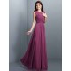 Charming High Neck Pleats Sleeveless Long Chiffon Bridesmaid Dresses