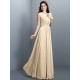 Charming High Neck Pleats Sleeveless Long Chiffon Bridesmaid Dresses