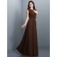 Charming High Neck Pleats Sleeveless Long Chiffon Bridesmaid Dresses