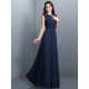 Charming High Neck Pleats Sleeveless Long Chiffon Bridesmaid Dresses
