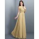 Charming High Neck Pleats Sleeveless Long Chiffon Bridesmaid Dresses