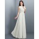 Charming High Neck Pleats Sleeveless Long Chiffon Bridesmaid Dresses