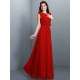 Charming High Neck Pleats Sleeveless Long Chiffon Bridesmaid Dresses