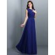 Charming High Neck Pleats Sleeveless Long Chiffon Bridesmaid Dresses