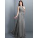 Charming High Neck Pleats Sleeveless Long Chiffon Bridesmaid Dresses