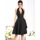 Charming Halter Sleeveless Short Taffeta Bridesmaid Dresses