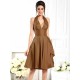 Charming Halter Sleeveless Short Taffeta Bridesmaid Dresses
