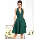 Charming Halter Sleeveless Short Taffeta Bridesmaid Dresses