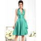 Charming Halter Sleeveless Short Taffeta Bridesmaid Dresses