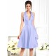 Charming Halter Sleeveless Short Taffeta Bridesmaid Dresses