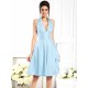 Charming Halter Sleeveless Short Taffeta Bridesmaid Dresses