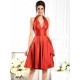 Charming Halter Sleeveless Short Taffeta Bridesmaid Dresses