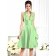 Charming Halter Sleeveless Short Taffeta Bridesmaid Dresses