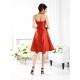 Charming Halter Sleeveless Short Taffeta Bridesmaid Dresses
