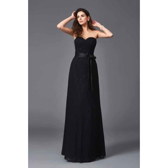 Gorgeous Sweetheart Sash/Ribbon/Belt Sleeveless Long Lace Bridesmaid dresses