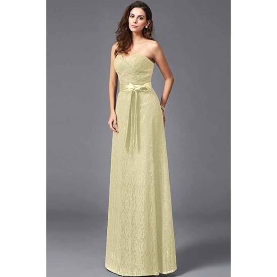 Gorgeous Sweetheart Sash/Ribbon/Belt Sleeveless Long Lace Bridesmaid dresses
