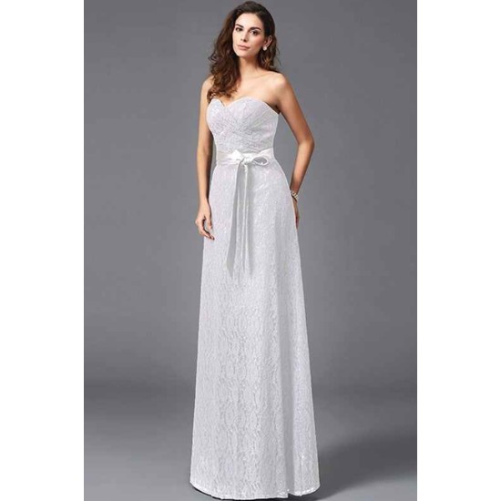 Gorgeous Sweetheart Sash/Ribbon/Belt Sleeveless Long Lace Bridesmaid dresses