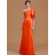 Mermaid Gorgeous One Shoulder Sleeveless Ruched Satin Bridesmaid Dresses