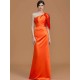 Mermaid Gorgeous One Shoulder Sleeveless Ruched Satin Bridesmaid Dresses