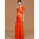 Mermaid Gorgeous One Shoulder Sleeveless Ruched Satin Bridesmaid Dresses