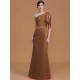 Mermaid Gorgeous One Shoulder Sleeveless Ruched Satin Bridesmaid Dresses