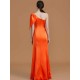 Mermaid Gorgeous One Shoulder Sleeveless Ruched Satin Bridesmaid Dresses