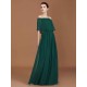 Charming Pleats Off-the-Shoulder Chiffon Bridesmaid Dress