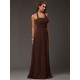 Charming Halter Sleeveless Ruffles Long Chiffon Bridesmaid Dresses