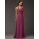 Charming Halter Sleeveless Ruffles Long Chiffon Bridesmaid Dresses