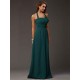 Charming Halter Sleeveless Ruffles Long Chiffon Bridesmaid Dresses