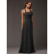 Charming Halter Sleeveless Ruffles Long Chiffon Bridesmaid Dresses