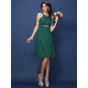 Modern Bateau Sash/Ribbon/Belt Sleeveless Short Chiffon Bridesmaid Dresses