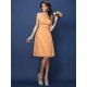 Modern Bateau Sash/Ribbon/Belt Sleeveless Short Chiffon Bridesmaid Dresses