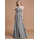 Charming One Shoulder Chiffon Sleeveless Bridesmaid Dresses