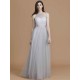 Charming Halter Sleeveless Ruffles Tulle Bridesmaid Dresses