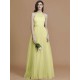 Charming Halter Sleeveless Ruffles Tulle Bridesmaid Dresses