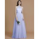 Charming Halter Sleeveless Ruffles Tulle Bridesmaid Dresses
