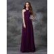 Charming Straps Ruched Sleeveless Long Chiffon Bridesmaid Dresses