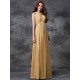 Charming Straps Ruched Sleeveless Long Chiffon Bridesmaid Dresses