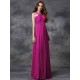 Charming Straps Ruched Sleeveless Long Chiffon Bridesmaid Dresses
