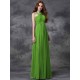 Charming Straps Ruched Sleeveless Long Chiffon Bridesmaid Dresses