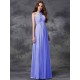 Charming Straps Ruched Sleeveless Long Chiffon Bridesmaid Dresses