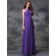 Charming Straps Ruched Sleeveless Long Chiffon Bridesmaid Dresses