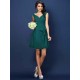 V-Neck Elegant Pleats Bowknot Sleeveless Short Chiffon Bridesmaid Dresses