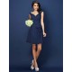 V-Neck Elegant Pleats Bowknot Sleeveless Short Chiffon Bridesmaid Dresses