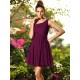 Charming One Shoulder Pleats Sleeveless Short Chiffon Bridesmaid Dresses
