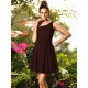 Charming One Shoulder Pleats Sleeveless Short Chiffon Bridesmaid Dresses