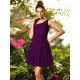 Charming One Shoulder Pleats Sleeveless Short Chiffon Bridesmaid Dresses