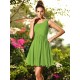 Charming One Shoulder Pleats Sleeveless Short Chiffon Bridesmaid Dresses